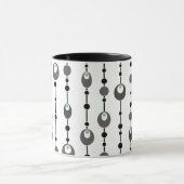 Abstrakter Retrodesign-Deko mit Drehkissen Tasse (Zentrum)