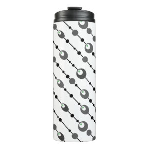Abstrakter Retrodesign-Deko mit Drehkissen Thermosbecher