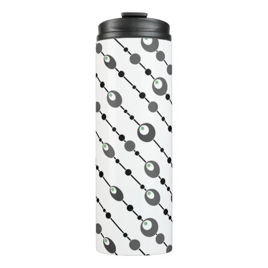 Abstrakter Retrodesign-Deko mit Drehkissen Thermosbecher (Vorderseite)