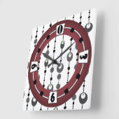Abstrakter Retrodesign-Deko Quadratische Wanduhr (Winkel)
