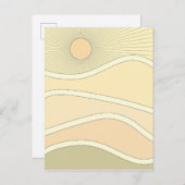 Abstrakter Retrogebirge Postkarte (Vorne/Hinten)