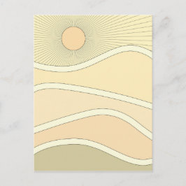 Abstrakter Retrogebirge Postkarte