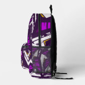 Abstrakter Retrostil Bedruckter Rucksack (Rechts)