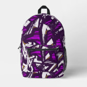 Abstrakter Retrostil Bedruckter Rucksack (Vorderseite)