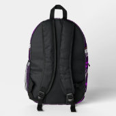 Abstrakter Retrostil Bedruckter Rucksack (Rückseite)