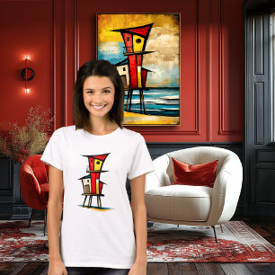 Abstrakter Rettungsturm Expressionistische Kunst T-Shirt