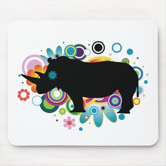 Abstrakter Rhino Mousepad (Vorne)