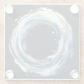 abstrakter Ring im Aquarellstil Glasuntersetzer (Rückseite)