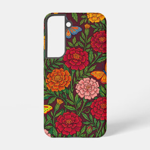 Abstrakter Ringelblumen-Schmetterlingsgarten Samsu Samsung Galaxy Hülle