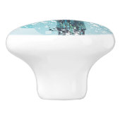 Abstrakter Roboter Hand-Keramik Keramikknauf (Seitenansicht)