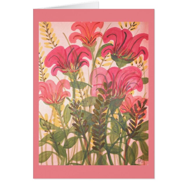 Abstrakter rosa Blumenwatercolor (Vorne)
