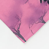 Abstrakter rosa Eiffelturm Kunst Fleecedecke (Ecke)