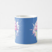 Abstrakter rosa Eiscreme-Splatter in Bedrängnis Kaffeetasse (Mittel)