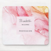 Abstrakter rosa Farbton Mousepad (Vorne)