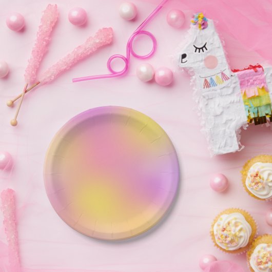 Abstrakter Rosa-Gefärbte Krawatte-Stil Pappteller (Party)