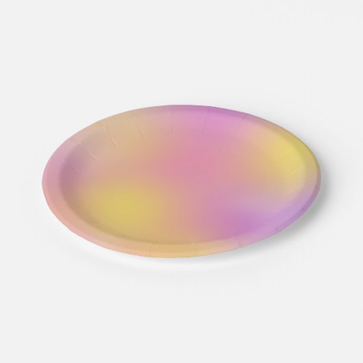 Abstrakter Rosa-Gefärbte Krawatte-Stil Pappteller (Schrägansicht)