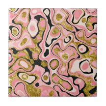 Abstrakter Rosa-Gold-Glitzer-Marmoreffekt