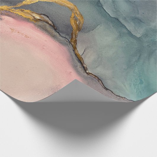 Abstrakter rosa Hintergrund mit schönem Schmuckstü Geschenkpapier (Ecke)