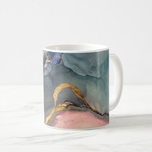 Abstrakter rosa Hintergrund mit schönem Schmuckstü Kaffeetasse (VorderseiteRechts)