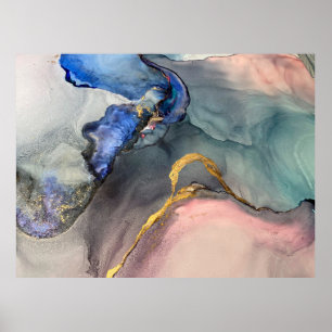 Abstrakter rosa Hintergrund mit schönem Schmuckstü Poster