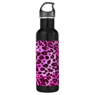 Abstrakter rosa Hipstercheetah-Tierdruck Edelstahlflasche