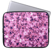 Abstrakter rosa Kristallschlauch Laptopschutzhülle (Vorderseite)