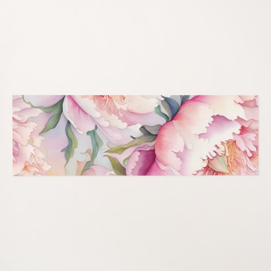 Abstrakter Rosa Peak Personalisierter Name Yogamatte (Rückseite (Horizontal))