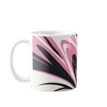 Abstrakter, rosa, schwarz und weiß