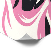 Abstrakter, rosa, schwarz und weiß poster (Ecke)