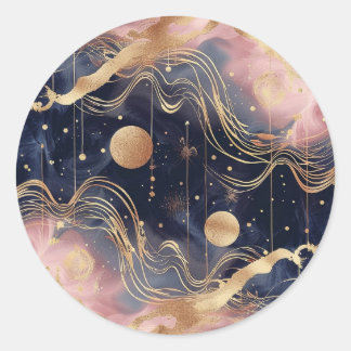 Abstrakter rosa Stardust-Umschlag Aufkleber