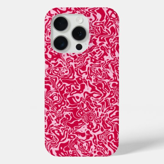 Abstrakter Rosa Swirl Case-Mate iPhone Hülle (Rückseite)