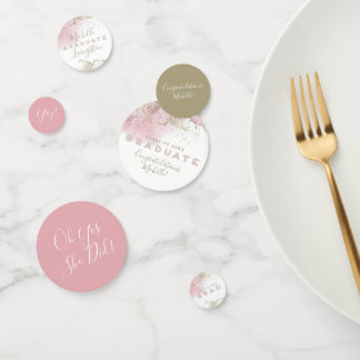 Abstrakter Rosa und Gold-Abschluss Konfetti