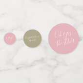 Abstrakter Rosa und Gold-Abschluss Konfetti (Rückseiten)