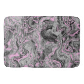 Abstrakter rosa und grauer Marmor Badematte (Vorderseite)