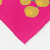 Abstrakter Rosa- und Orangengarten Fleecedecke (Ecke)