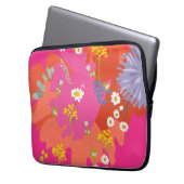 Abstrakter Rosa- und Orangengarten Laptopschutzhülle (Vorderseite Links)