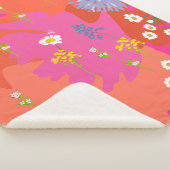 Abstrakter Rosa- und Orangengarten Sherpadecke (3/4)