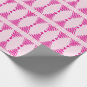 Abstrakter Rosa Weihnachtsbaum Geschenkpapier (Ecke)