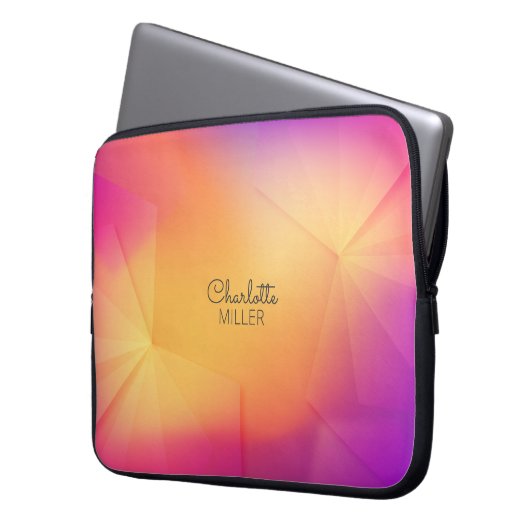 Abstrakter rosafarbener Hintergrund mit Individuel Laptopschutzhülle (Vorderseite Links)