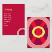 ABSTRAKTER, rosafarbener KREIS Visitenkarte (Vorne/Hinten)