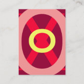 ABSTRAKTER, rosafarbener KREIS Visitenkarte (Rückseite)