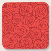 Abstrakter Rosen-Hintergrund Getränkeuntersetzer (Vorderseite)