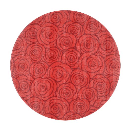 Abstrakter Rosen-Hintergrund Schneidebrett (Vorderseite)