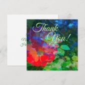 Abstrakter Rosengarten Dankeskarte (Vorne/Hinten)