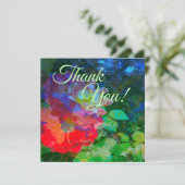 Abstrakter Rosengarten Dankeskarte (Stehend Vorderseite)