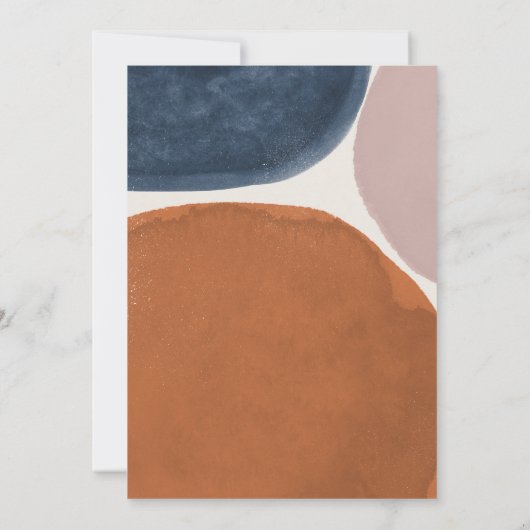 Abstrakter Rost, Marine + rosa Moderne (Rückseite)