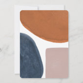 Abstrakter Rost, Marineinfall + rosa, modern Save  The Date (Rückseite)