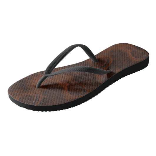 Abstrakter Rostmor Badesandalen (Schrägansicht)
