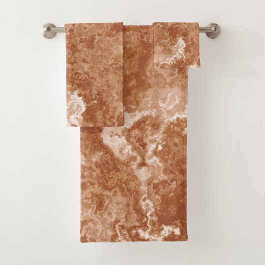 Abstrakter Rostmor Badhandtuch Set (Insitu)