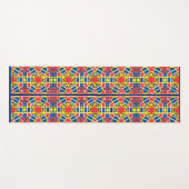 abstrakter Rot-Blau-Farbdruck Yogamatte (Vorderseite (Horizontal))